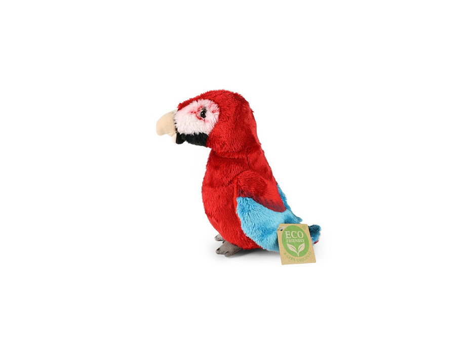 Rappa Plyšový papoušek červený Ara 15 cm ECO-FRIENDLY