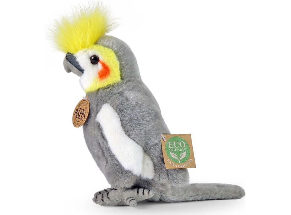 Rappa Plyšový papoušek korela chocholatá 18 cm ECO-FRIENDLY