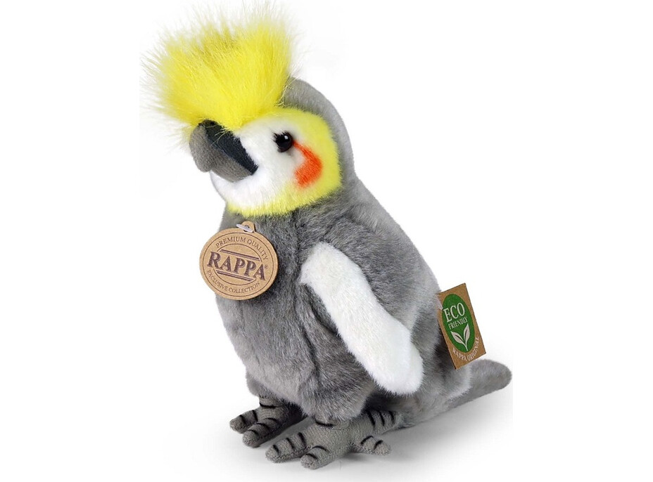 Rappa Plyšový papoušek korela chocholatá 18 cm ECO-FRIENDLY