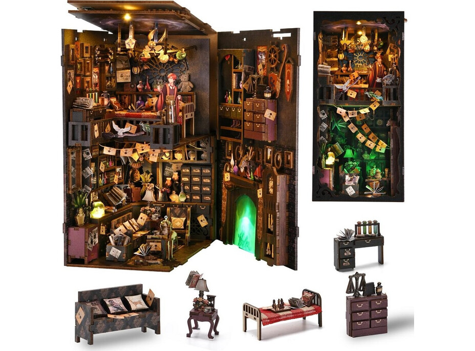 2Kids Toys 3D skládačka Zarážka na knihy Miniatura domečku Dům kouzel