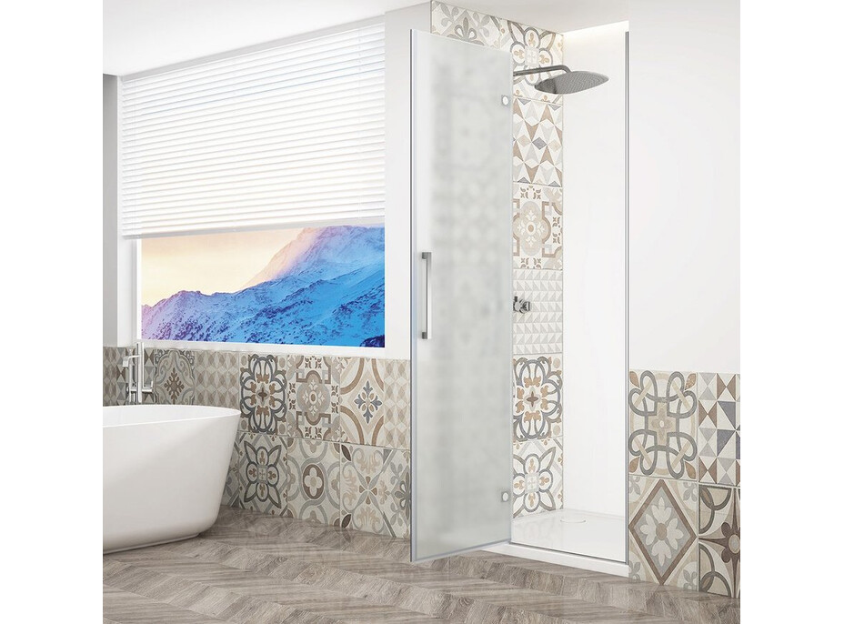 Gelco TRINITY CHROME sprchové dveře do niky 900mm, matné sklo, levé GT1290ML-CH