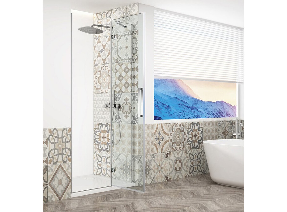 Gelco TRINITY CHROME sprchové dveře do niky 800mm, čiré sklo, pravé GT1280CR-CH