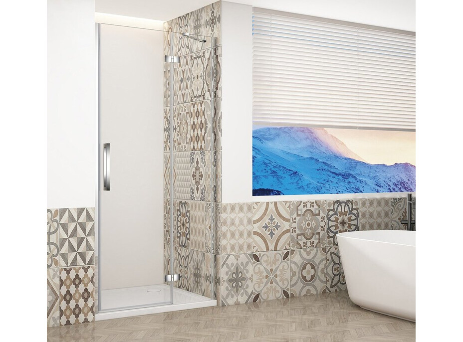 Gelco TRINITY CHROME sprchové dveře do niky 1100mm, čiré sklo, pravé GT1211CR-CH