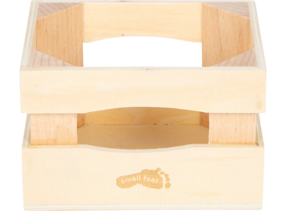small foot Dřevěná přepravka s mléčnými nápoji