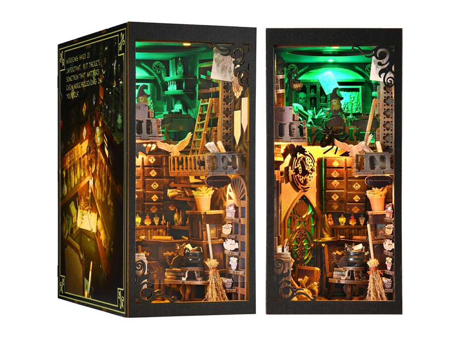 2Kids Toys 3D skládačka Zarážka na knihy Miniatura domečku Dům čarodějnice