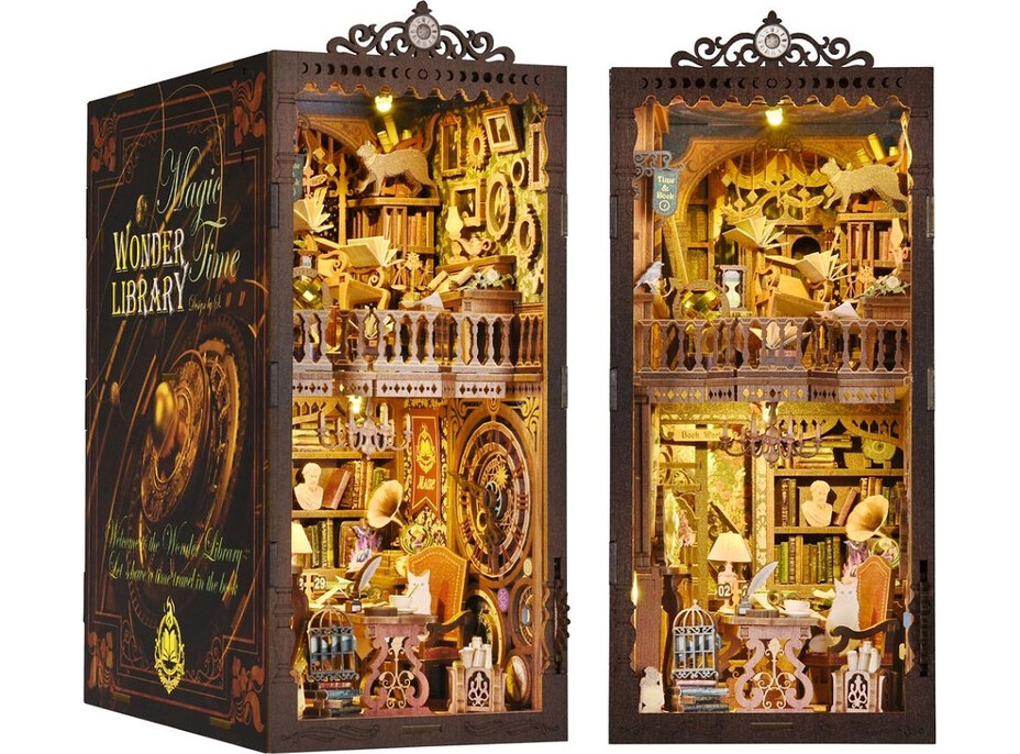 2Kids Toys 3D skládačka Zarážka na knihy Miniatura domečku Mystická knihovna