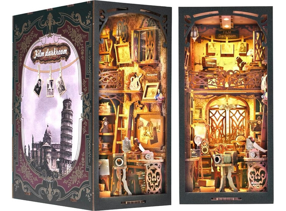 2Kids Toys 3D skládačka Zarážka na knihy Miniatura domečku Doupě fotografa