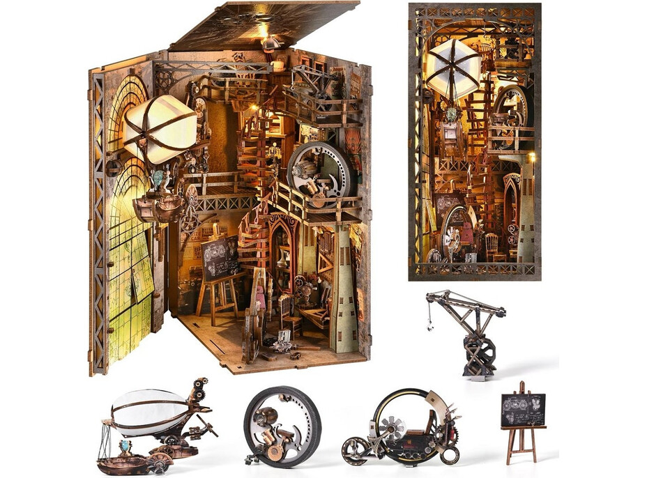 2Kids Toys 3D skládačka Zarážka na knihy Miniatura domečku Strýčkovo skladiště