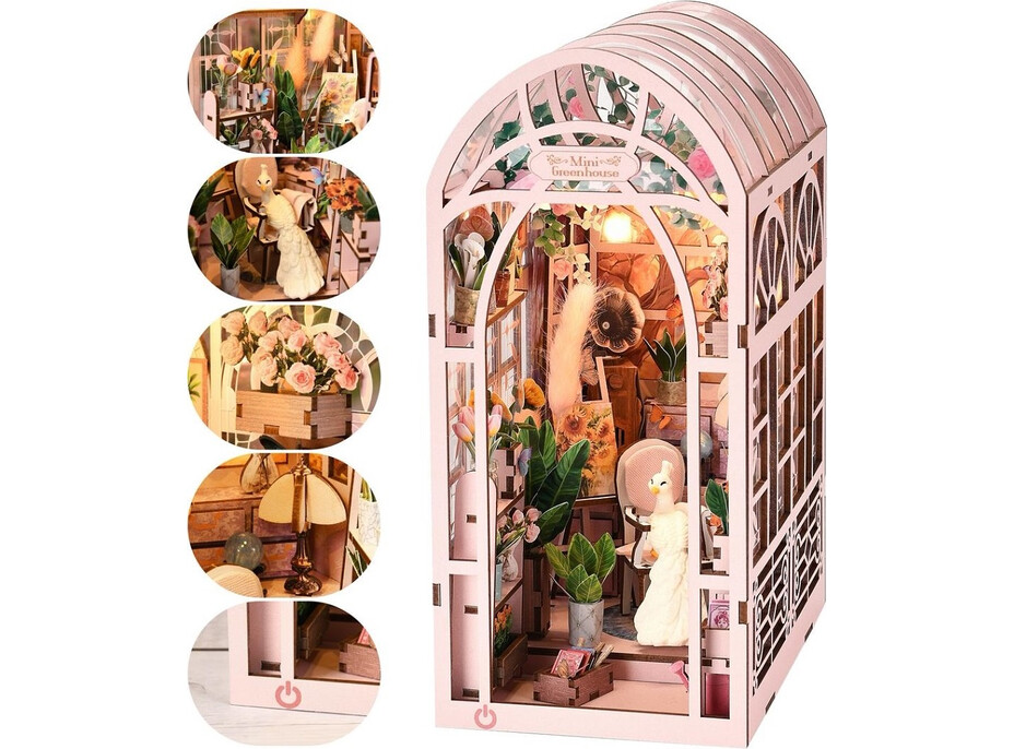 2Kids Toys 3D skládačka Zarážka na knihy Miniatura domečku Skleník umělkyně
