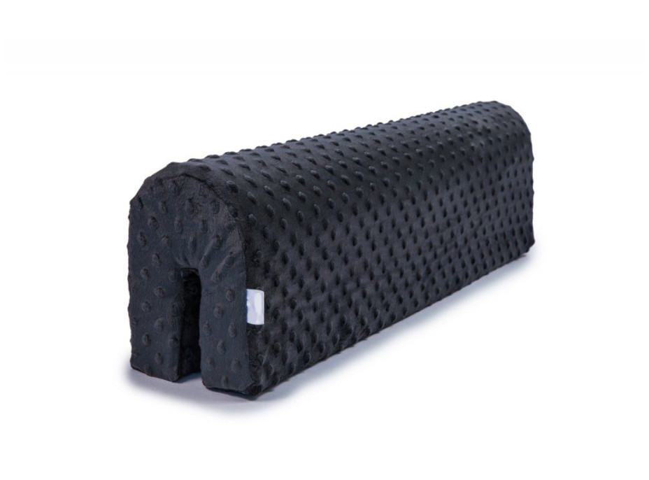 Chránič na dětskou postel MINKY 70 cm - černý