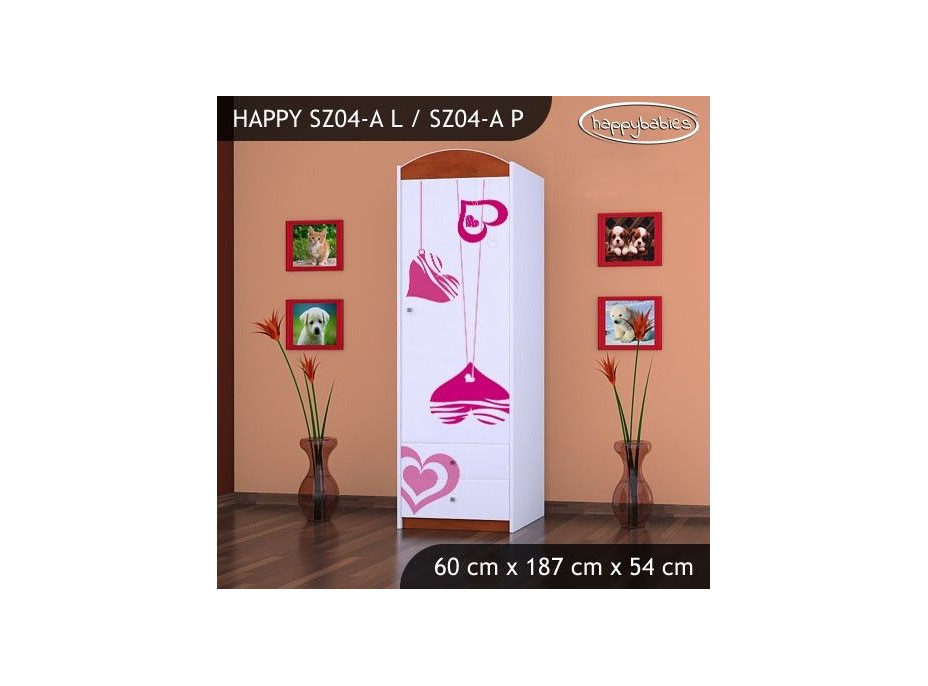 Dětská skříň FALL IN LOVE - TYP 4A