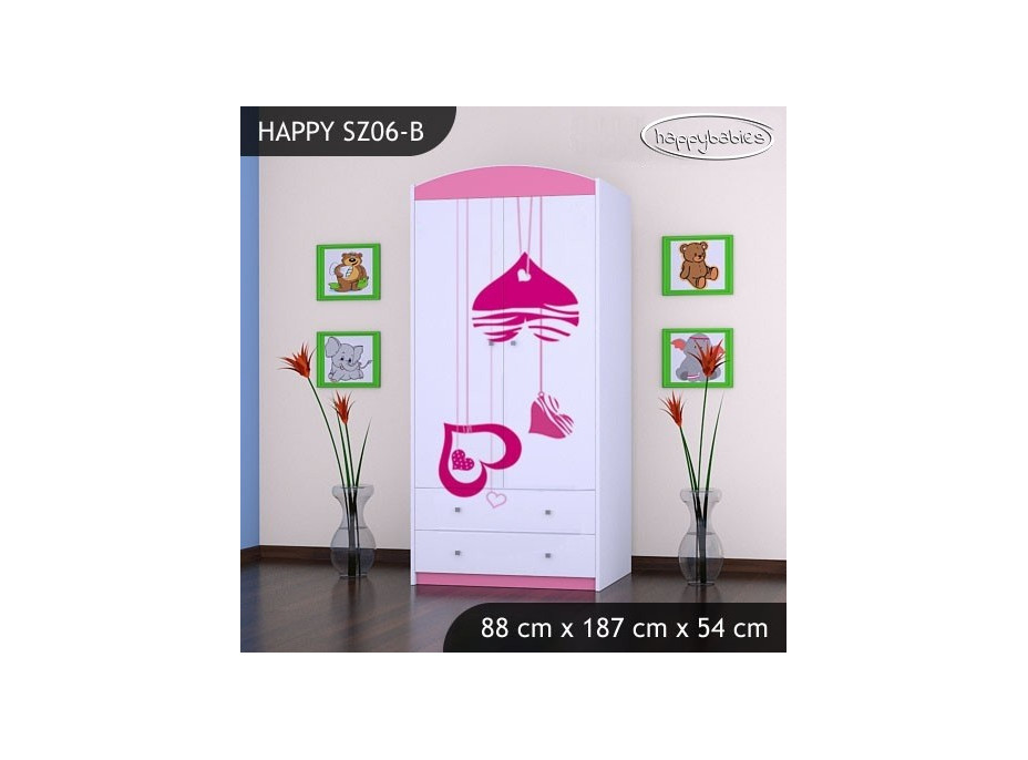Dětská skříň FALL IN LOVE - TYP 6B