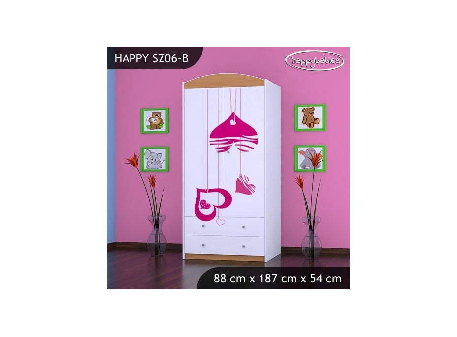Dětská skříň FALL IN LOVE - TYP 6B