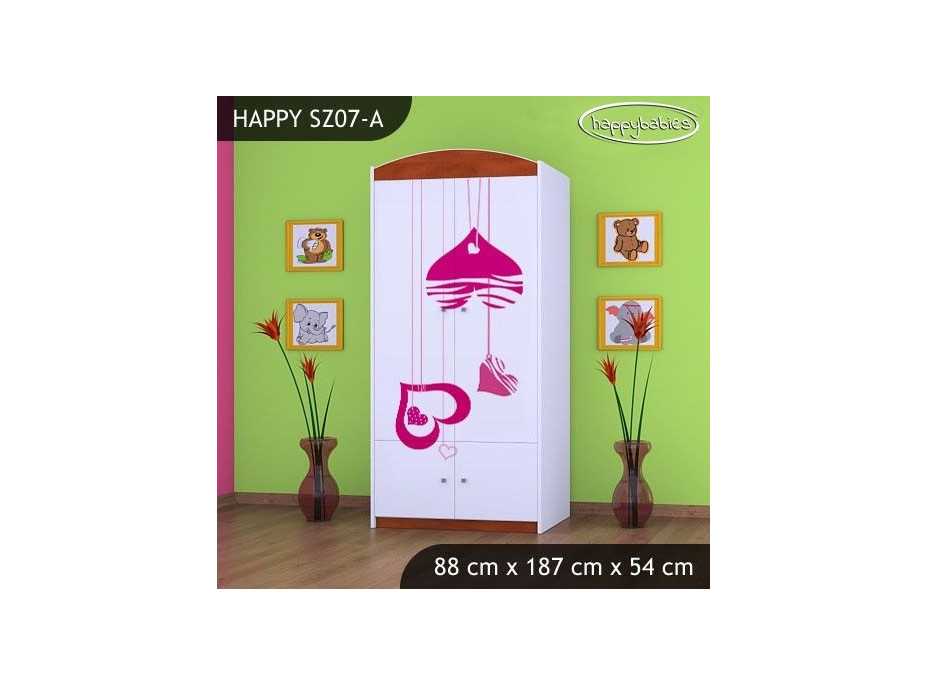 Dětská skříň FALL IN LOVE - TYP 7B