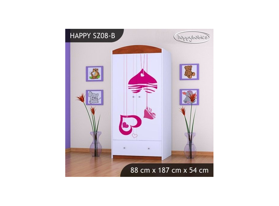 Dětská skříň FALL IN LOVE - TYP 8B