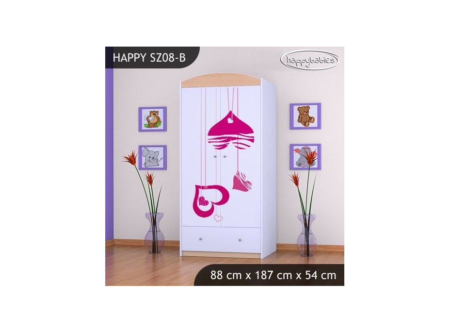 Dětská skříň FALL IN LOVE - TYP 8B