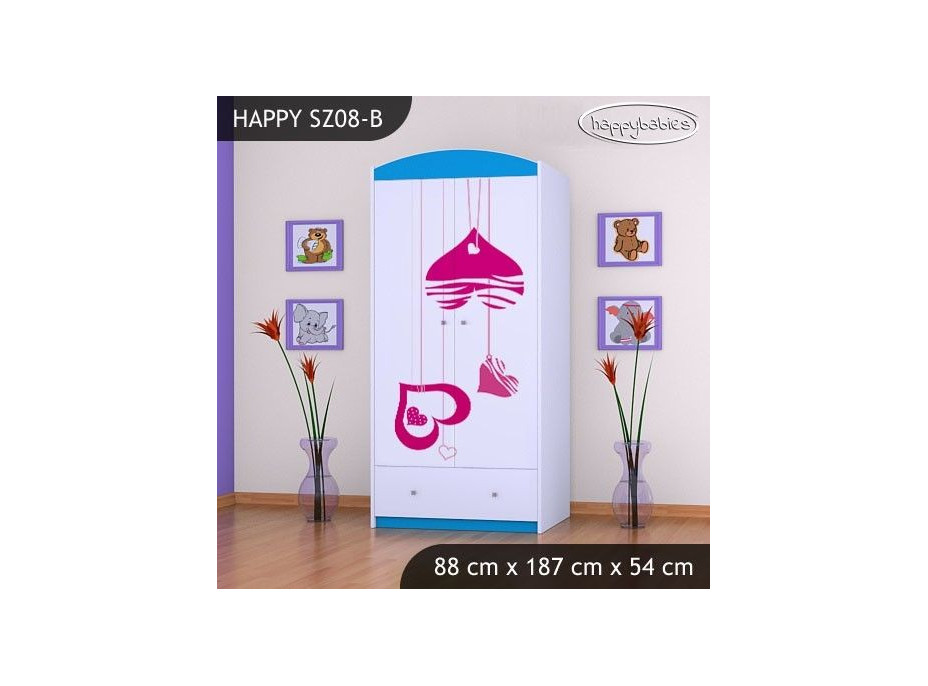 Dětská skříň FALL IN LOVE - TYP 8B
