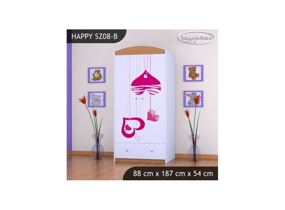 Dětská skříň FALL IN LOVE - TYP 8B