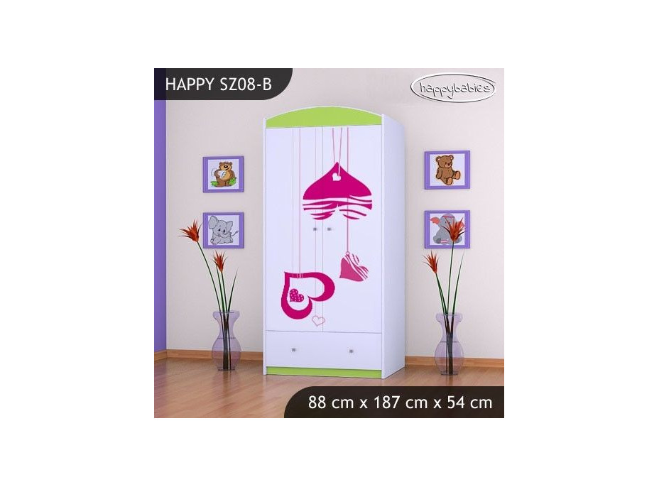 Dětská skříň FALL IN LOVE - TYP 8B