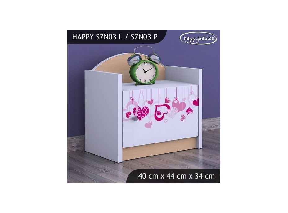 Dětský noční stolek FALL IN LOVE - TYP 3