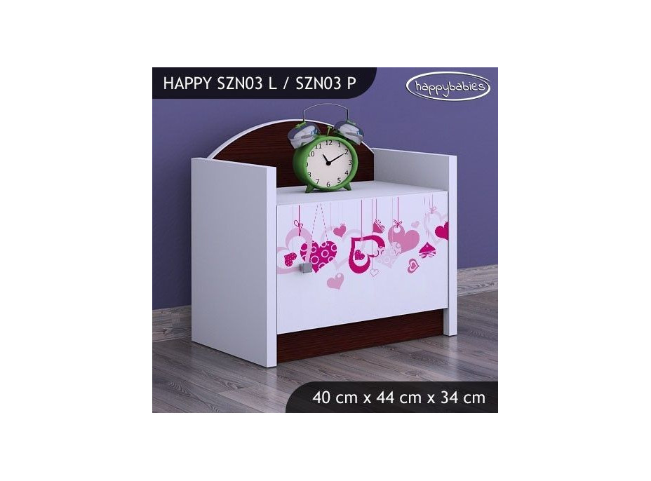 Dětský noční stolek FALL IN LOVE - TYP 3