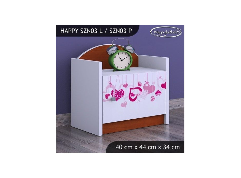 Dětský noční stolek FALL IN LOVE - TYP 3
