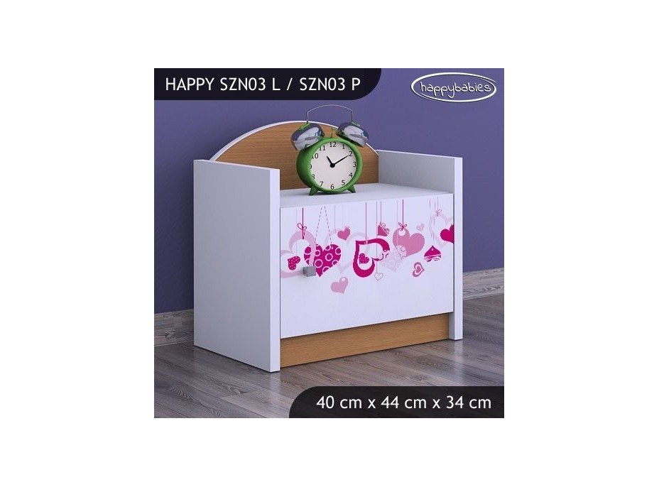 Dětský noční stolek FALL IN LOVE - TYP 3