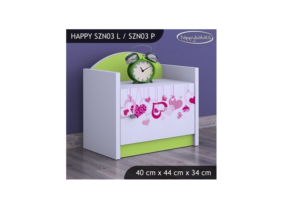 Dětský noční stolek FALL IN LOVE - TYP 3