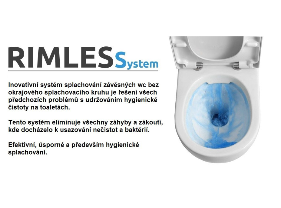Závěsné WC MAXMAX Rea RAUL RIMLESS