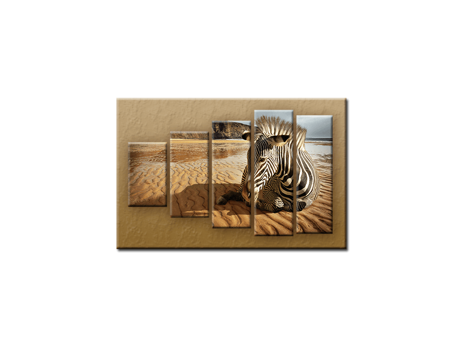 PĚTIDÍLNÝ OBRAZ na plátně ZEBRA - vzor 1