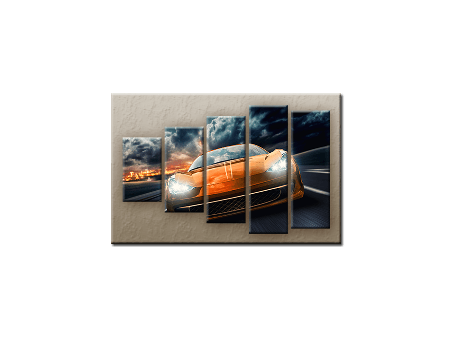 PĚTIDÍLNÝ OBRAZ na plátně CAR - vzor 4