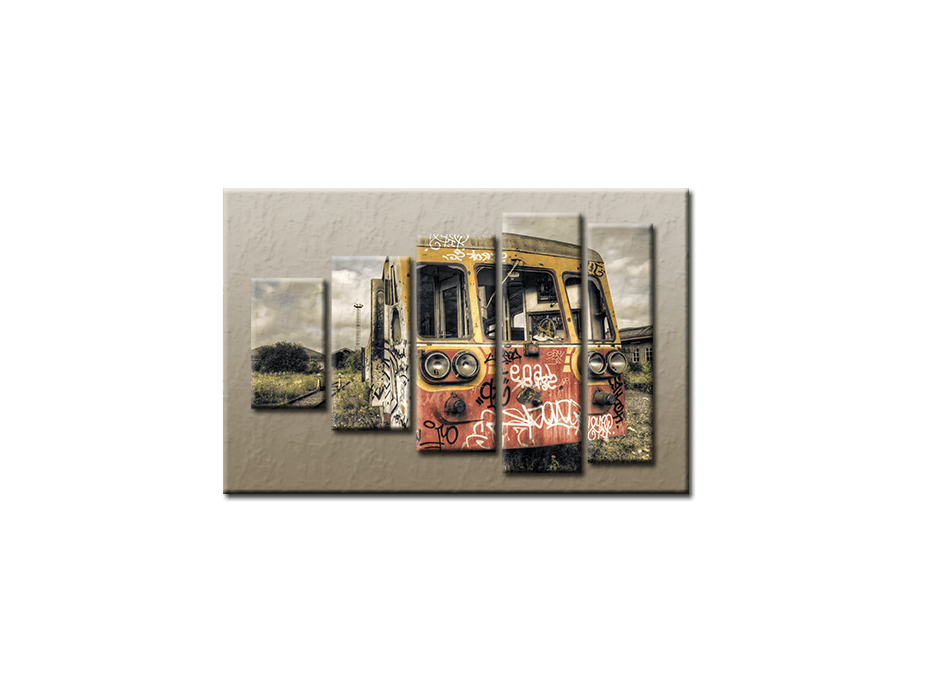 PĚTIDÍLNÝ OBRAZ na plátně TRAIN - vzor 46