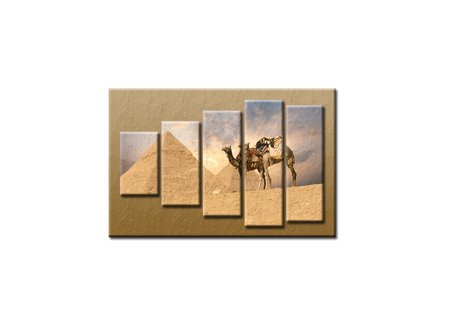 PĚTIDÍLNÝ OBRAZ na plátně PYRAMIDA - vzor 56