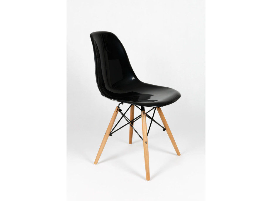 kuchyňská designová židle řady MODELINO - černá s bublinami 3