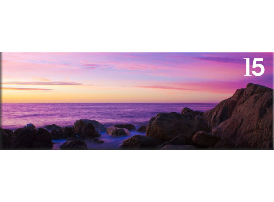 Obraz na plátně PANORAMA PURPLE SEA - vzor 15