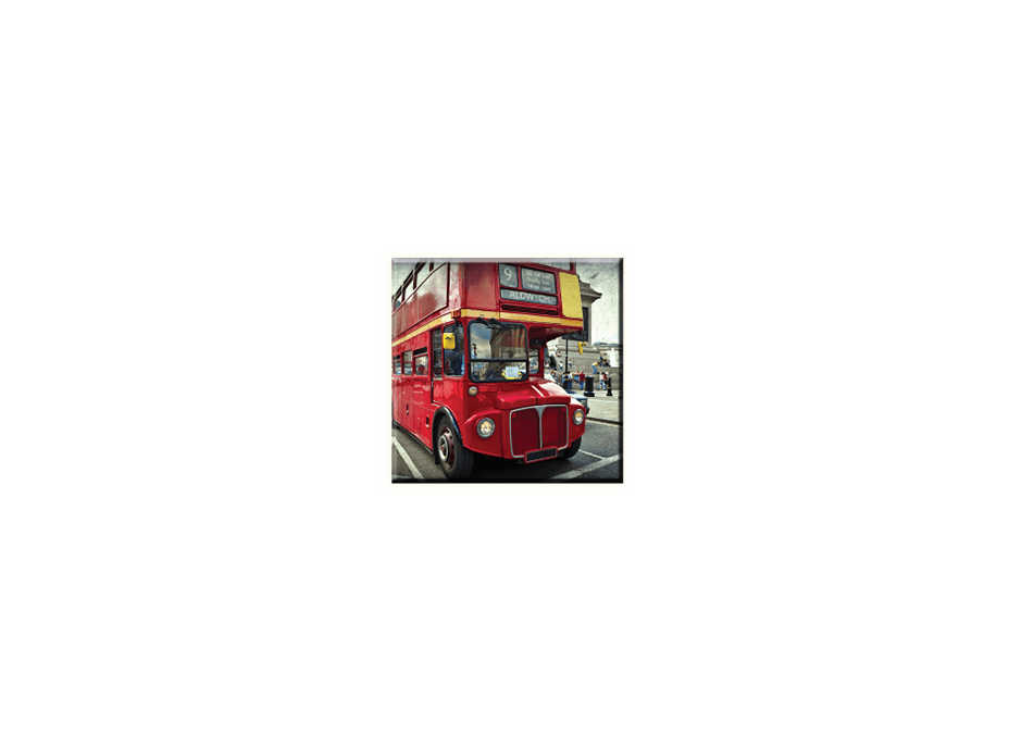 Obraz na plátně 30x30cm DOUBLE DECKER BUS - vzor 51