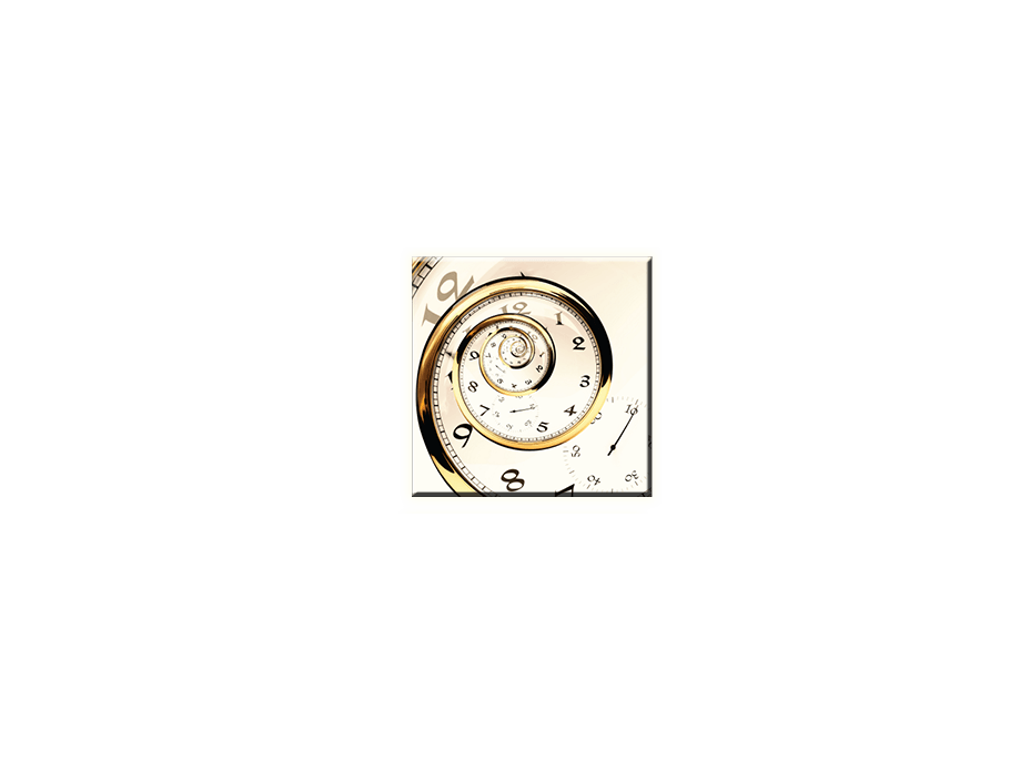 Obraz na plátně 30x30cm CLOCK - vzor 69