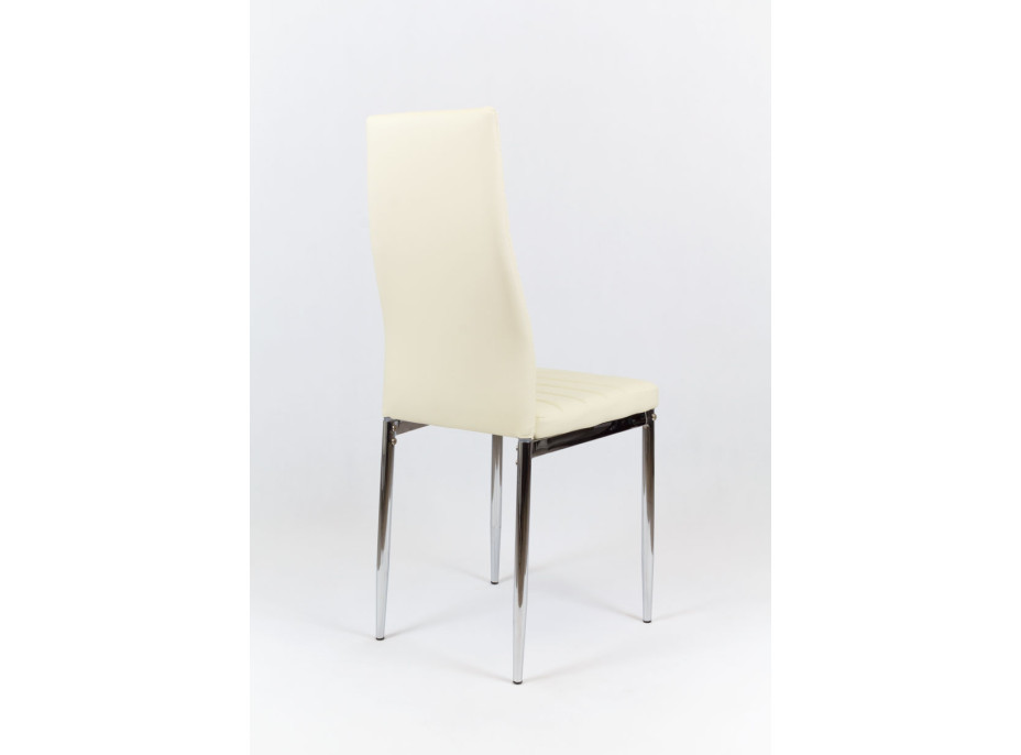 Designová židle VERONA - krémová/chrom - TYP A