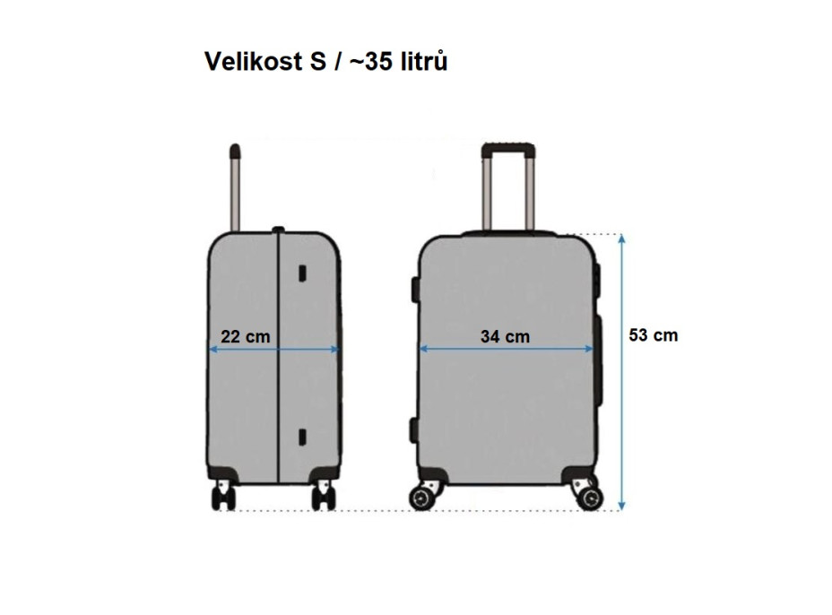 Cestovní kufry BLUE BUTTERFLY