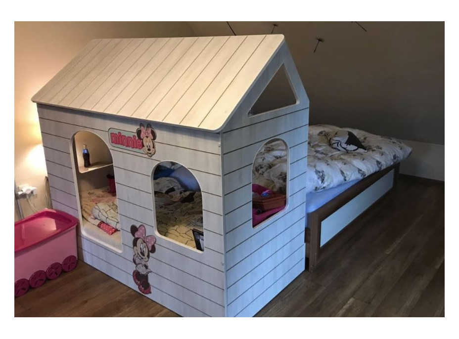Dětská postel DOMEK Disney - MYŠKA MINNIE 160x80 cm