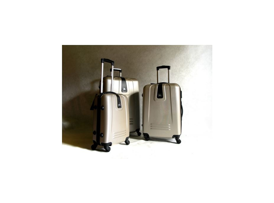 Moderní cestovní kufr CHAMPAGNE - zlatý