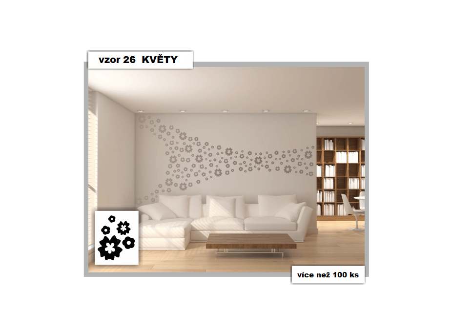 Samolepky DECOR COLOR vzor 26 - KVĚTY