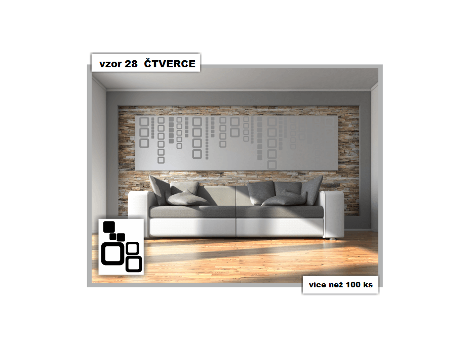 Samolepky DECOR COLOR vzor 28 - ČTVERCE