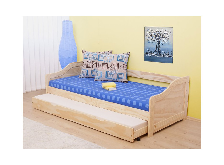 Dětská postel z masivu s výsuvným lůžkem 200x90cm LARA