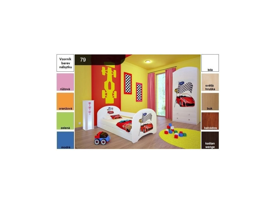 Dětská postel pro DVA (s výsuvným lůžkem) 160x80 cm - RALLY