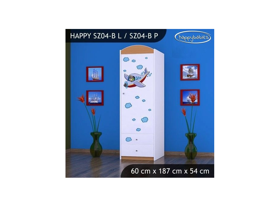 Dětská skříň LETADLO - TYP 4B