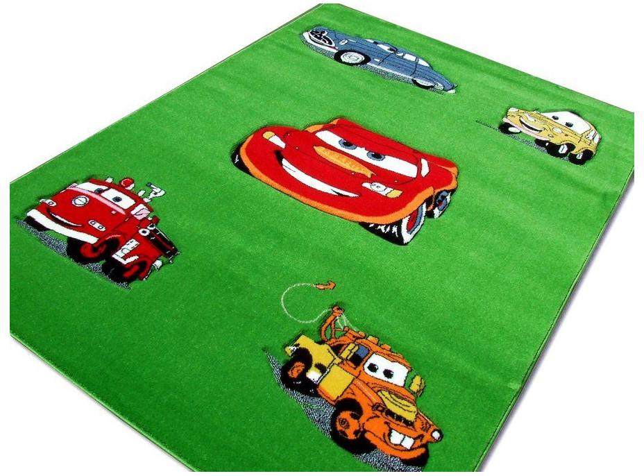 Dětský koberec CARS green
