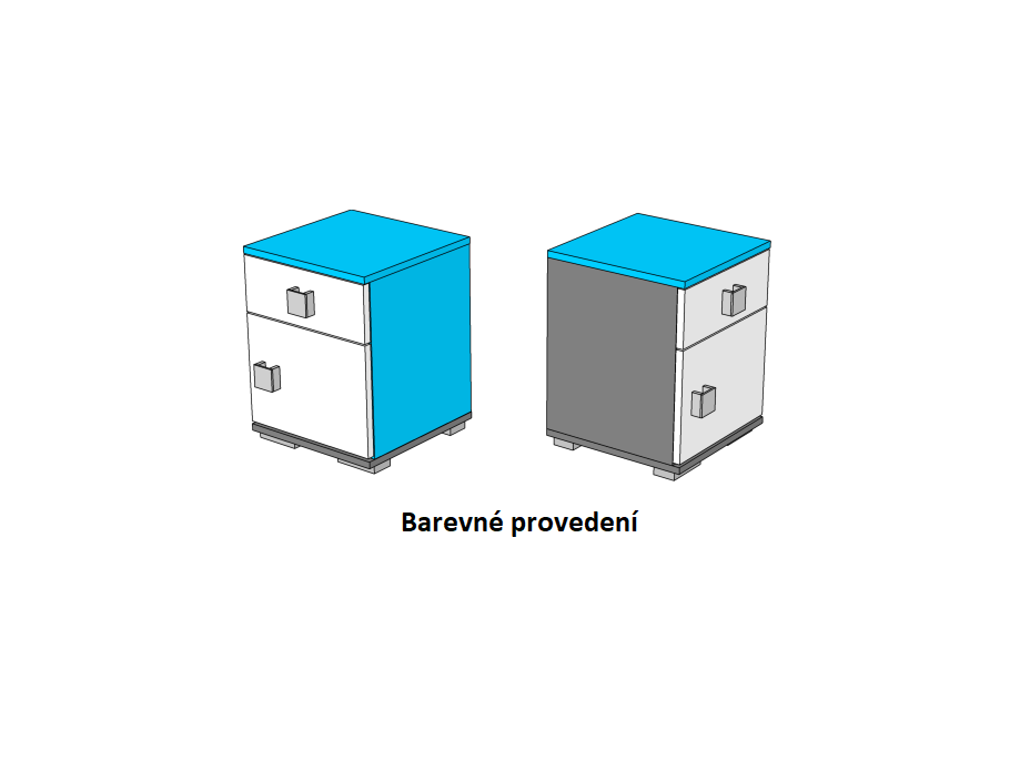Noční stolek BLUE - barevné provedení