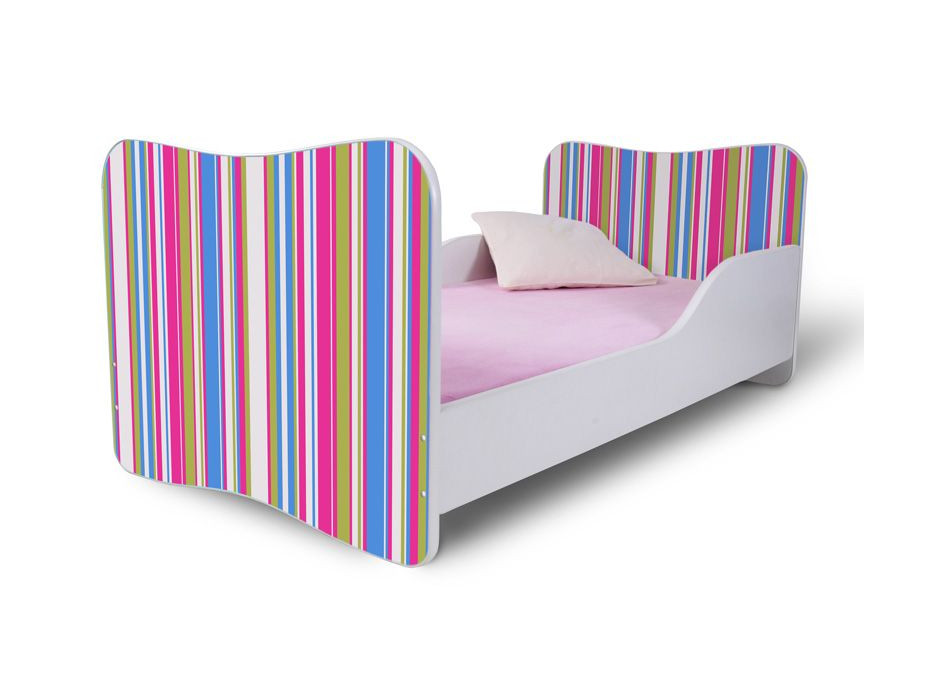 Dětská postel 180x80 cm RŮŽOVÉ PROUŽKY