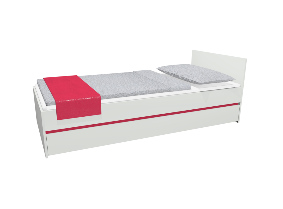 Dětská postel se šuplíkem - CITY 200x90 cm - červená